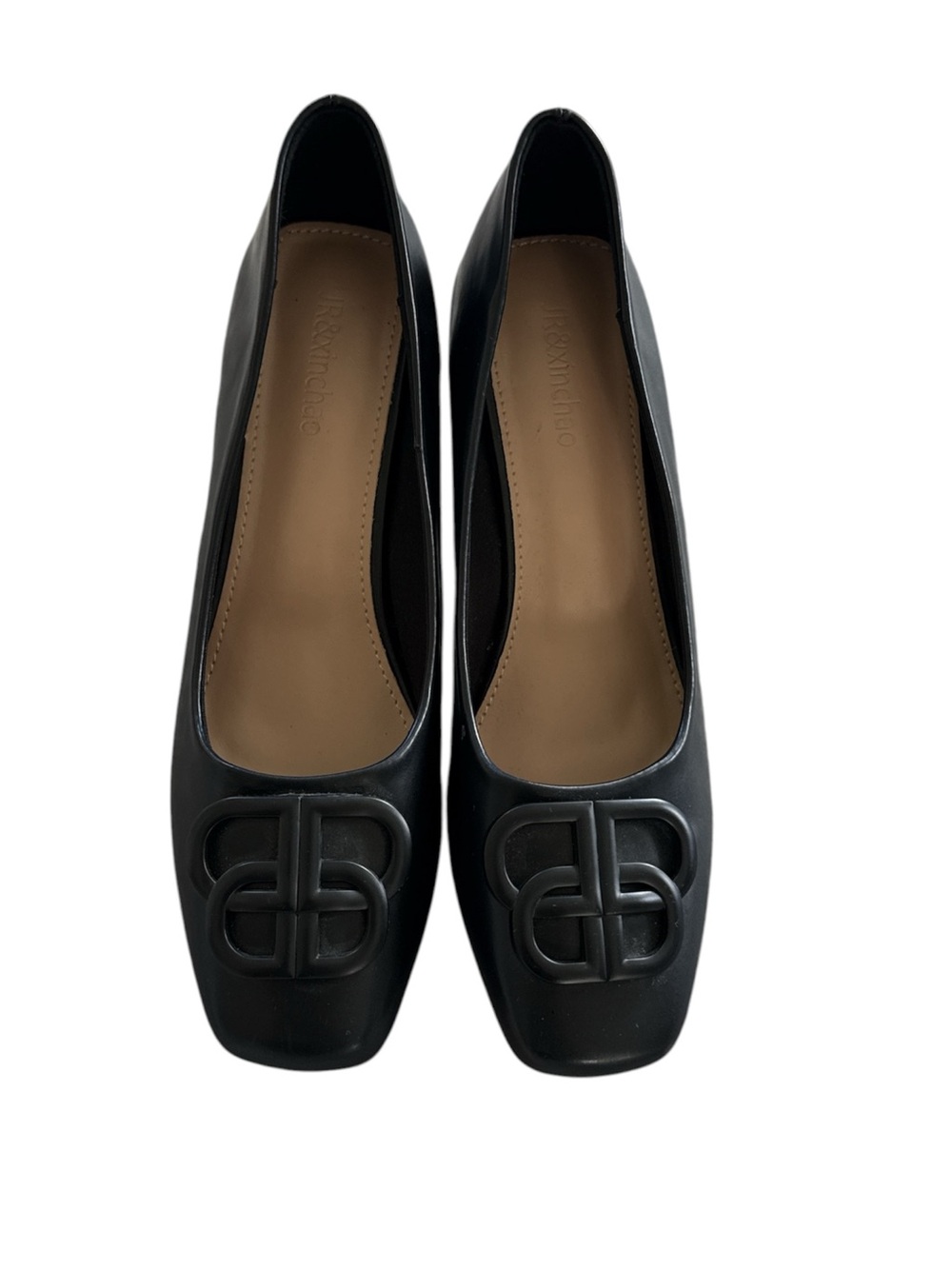 JR & Xinchao PEDRO Icon Leather Black Dress Pump Heels